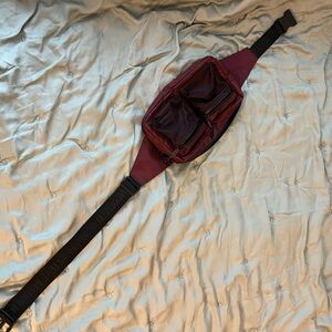 Stylish Burgundy Men's Waist Bag
